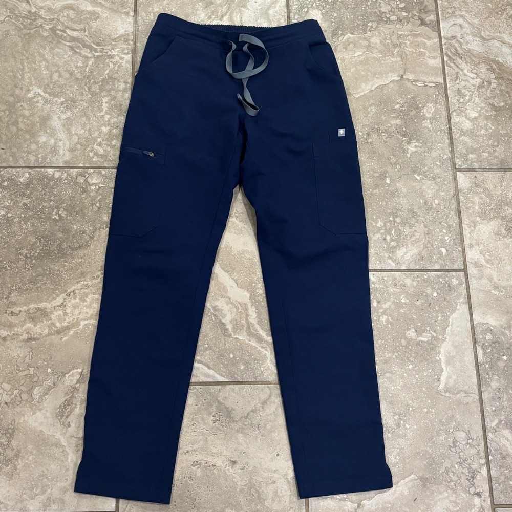 FIGS Technical Collection Navy Blue Scrub Pants XXS Petite TW2000P Cargo Pocket